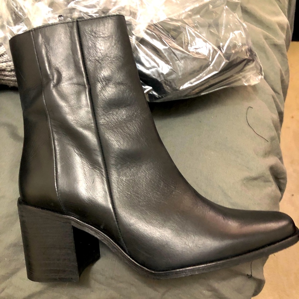 David’s leather booties